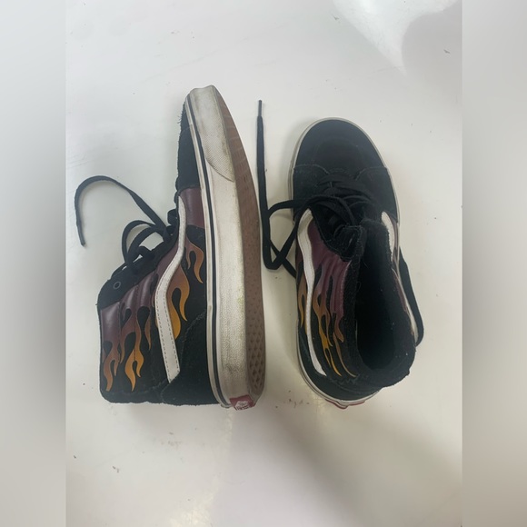 Vans Other - Vans black with flames size 6 youth